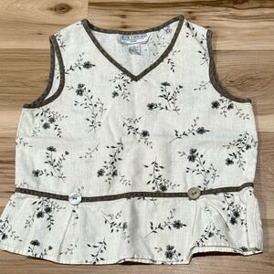 Vintage Jessica Howard Linen Tank Top Women’s Petite Small